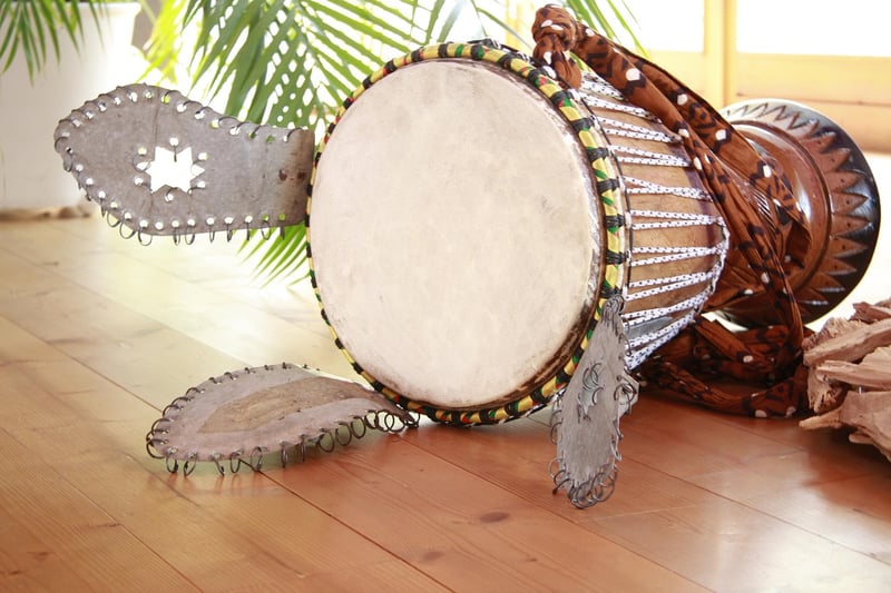 Drummer playing rhythmic beats